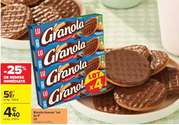 Biscuits Granola 'Lot de 4'