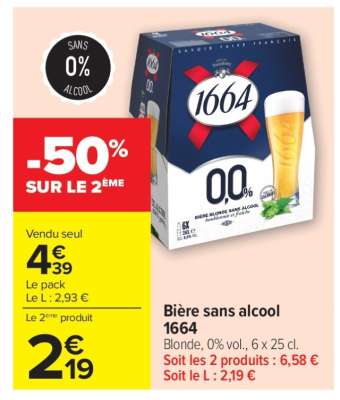 BIÈRE SANS ALCOOL 1664