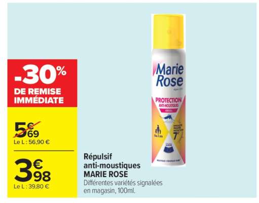 Répuslif anti-moustiques MARIE ROSE
