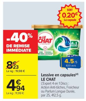 Lessive en capsules LE CHAT