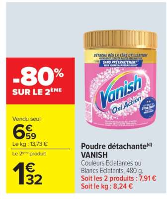 POUDRE DÉTACHANTE “VANISH”