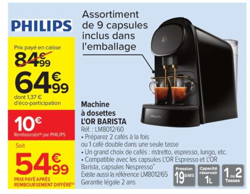 Machine à dosettes L'OR BARISTA