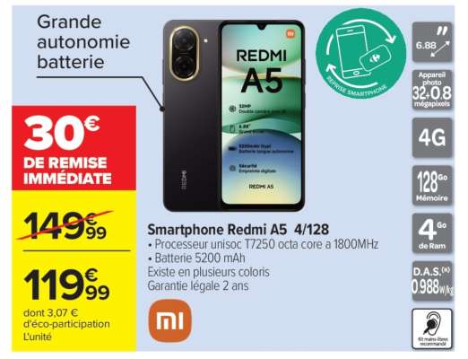Smartphone Redmi A5 4/128