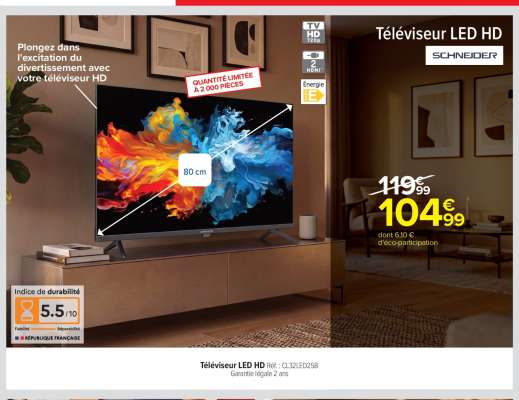 Téléviseur LED HD
