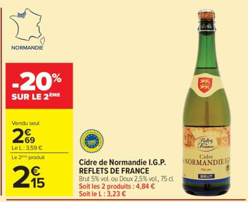 Cidre de Normandie I.G.P. REFLETS DE FRANCE