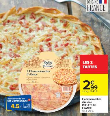 Flammekueches d'Alsace REFLETS DE FRANCE