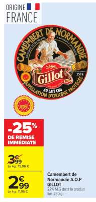 Camembert de Normandie A.O.P GILLOT