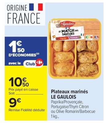 Plateaux marinés LE GAULOIS