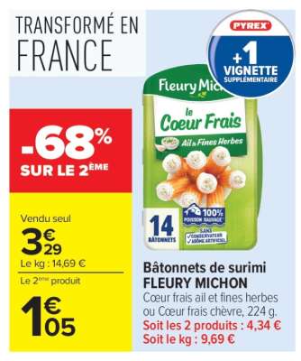 BATONNETS DE SURIMI FLEURY MICHON