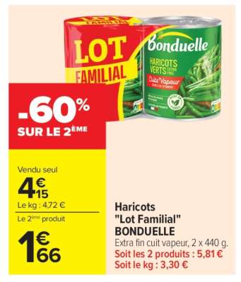 Haricots "Lot Familial" BONDUELLE