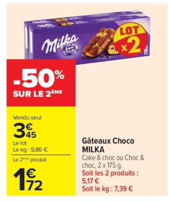 Gâteaux Choco MILKA