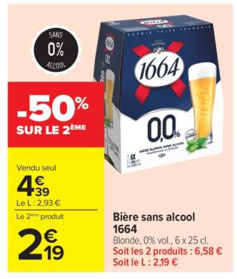 BIÈRE SANS ALCOOL 1664