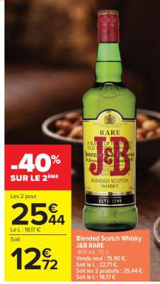 BLENDED SCOTCH WHISKY "J&B RARE"