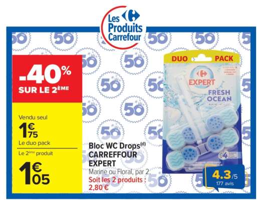 Bloc WC Drops CARREFOUR EXPERT