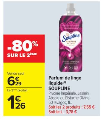 Parfum de linge liquide SOUPLINE