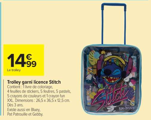 Trolley garni licence Stitch