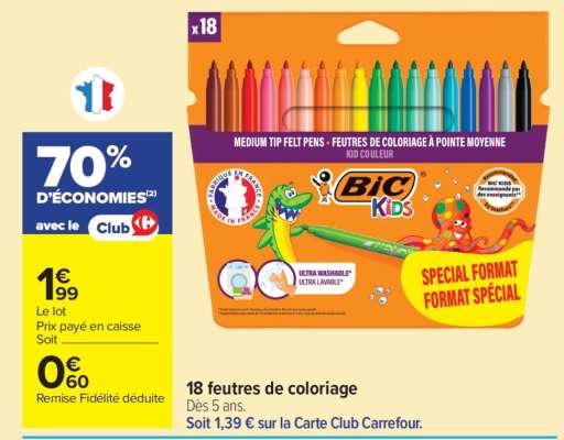 18 feutres de coloriage