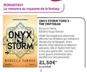 ONYX STORM TOME 3 - THE EMPYREAN
