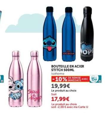 BOUTEILLE EN ACIER STITCH 500ML