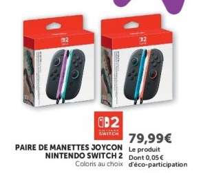 PAIRE DE MANETTES JOYCON NINTENDO SWITCH 2