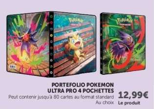 PORTEFOLIO POKEMON ULTRA PRO 4 POCHETTES