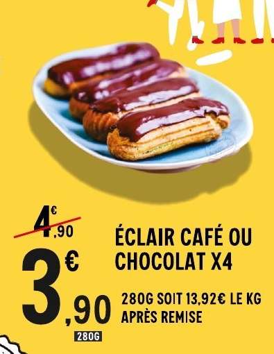 Éclair Café ou Chocolat X4