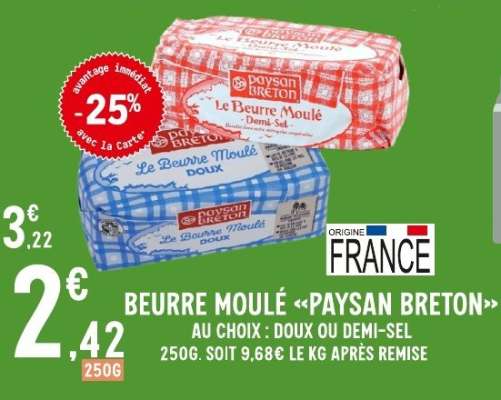 Beurre Moulé Paysan Breton