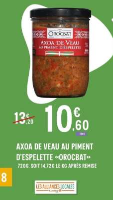 AXOA DE VEAU AU PIMENT D'ESPELETTE «OROCBAT»