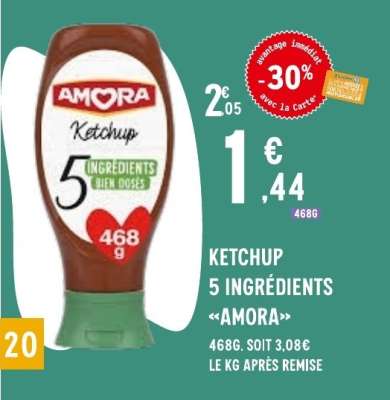 Ketchup 5 Ingrédients Amora