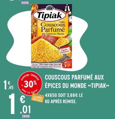 Couscous Parfumé aux Épices du Monde Tipiak