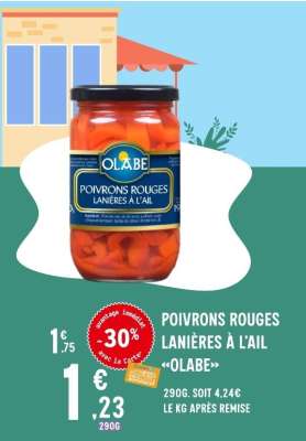 POIVRONS ROUGES LANIÈRES À L’AIL “OLABE”