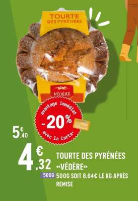TOURTE DES PYRÉNÉES «VÉDÈRE»
