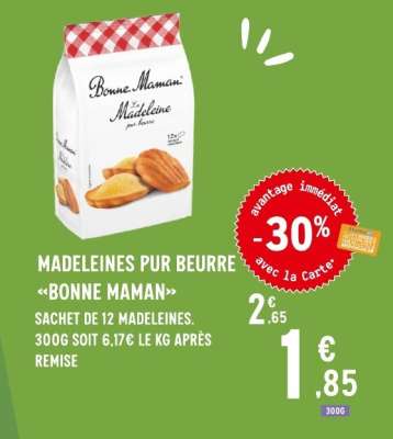 MADELEINES PUR BEURRE "BONNE MAMAN"