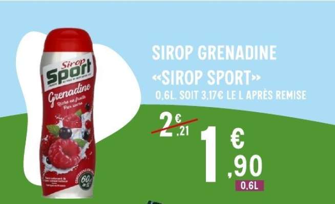 SIROP GRENADINE SIROP SPORT