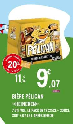 BIÈRE PÉLICAN «HEINEKEN»