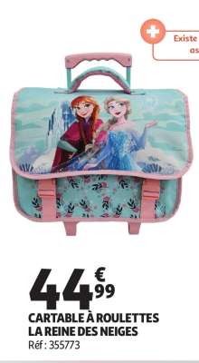 CARTABLE À ROULETTES LA REINE DES NEIGES