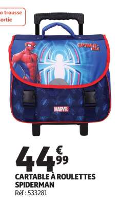 CARTABLE À ROULETTES SPIDERMAN