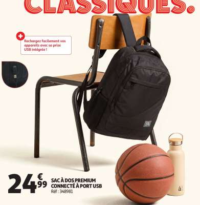 SAC À DOS PREMIUM CONNECTÉ À PORT USB