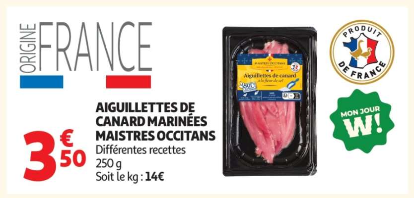 AIGUILLETTES DE CANARD MARINÉES "MAISTRES OCCITANS"