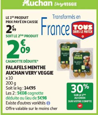 FALAFELS MENTHE AUCHAN VERY VEGGIE
