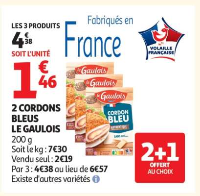 2 CORDONS BLEUS LE GAULOIS