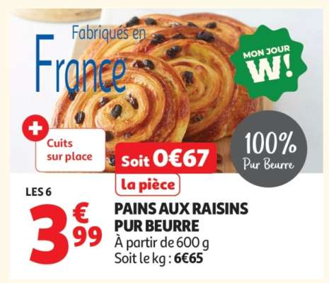 Pains Aux Raisins Pur Beurre