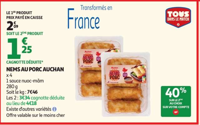 Nems Au Porc Auchan