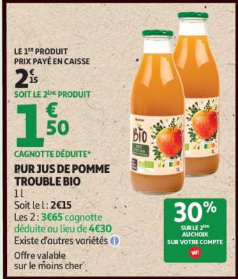 PUR JUS DE POMME TROUBLE BIO