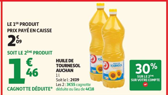 Huile De Tournesol Auchan