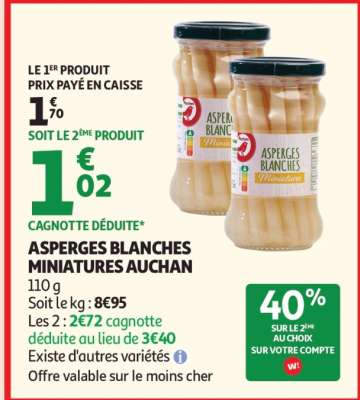 Asperges Blanches Miniatures Auchan