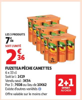 FUZE TEA PÊCHE CANETTES