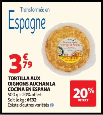 Tortilla Aux Oignons Auchan La Cocina En Espana