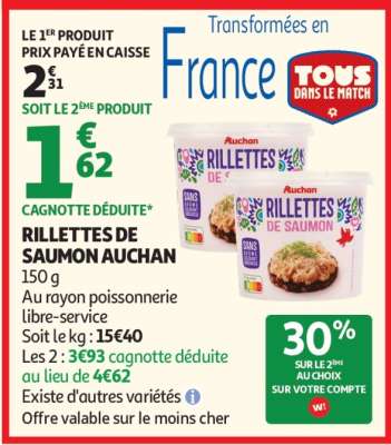 RILLETTES DE SAUMON AUCHAN