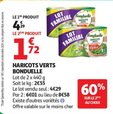HARICOTS VERTS BONDUELLE